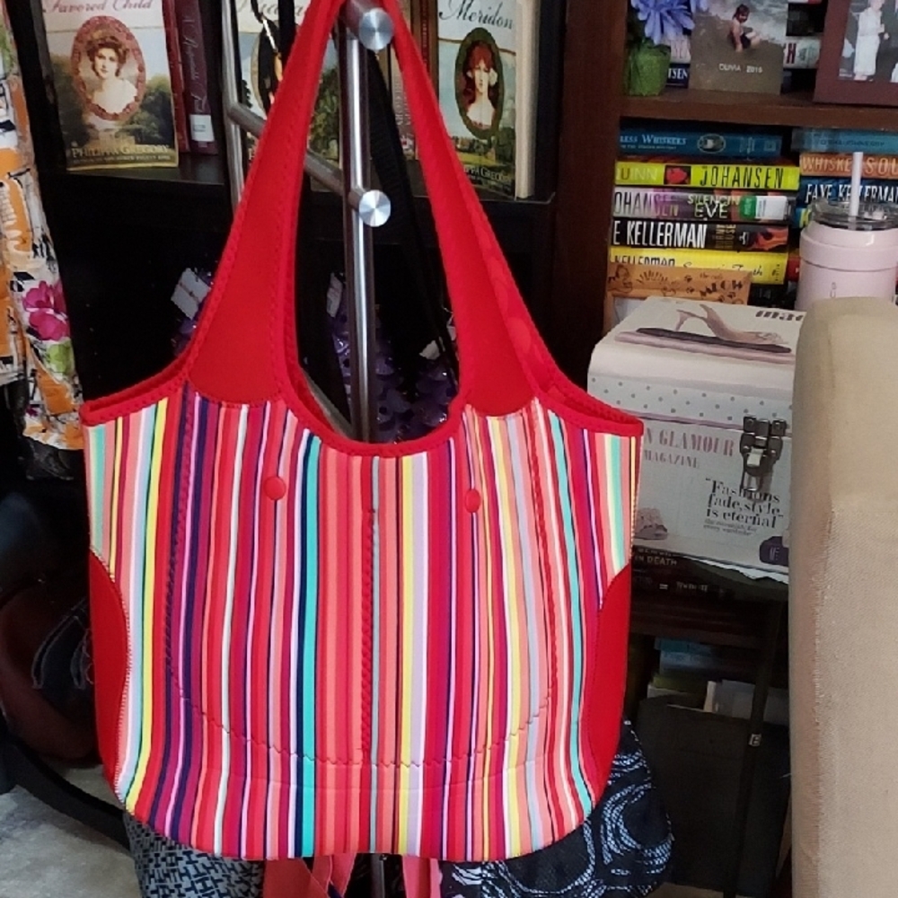 Colorful Striped Tote Bag